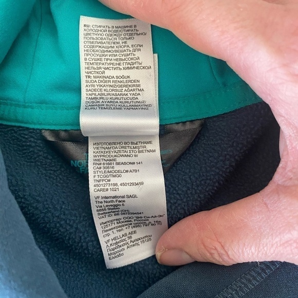 The North Face Navy and Teal Hoodie XS - Picture 11 of 15
